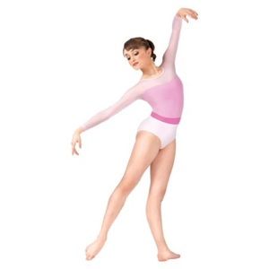 Mariia Adult “Zara” Mesh Long Sleeve Leotard